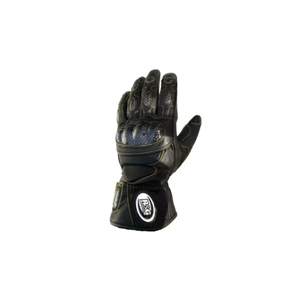 R&G Leather Deluxe Motorcycle Gloves - Black